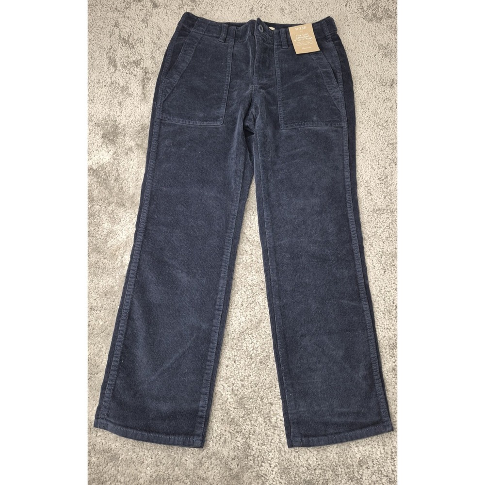 Madewell The Slim Straight Utility Pant Garment Dye Corduroy Navy Womens‎ P25